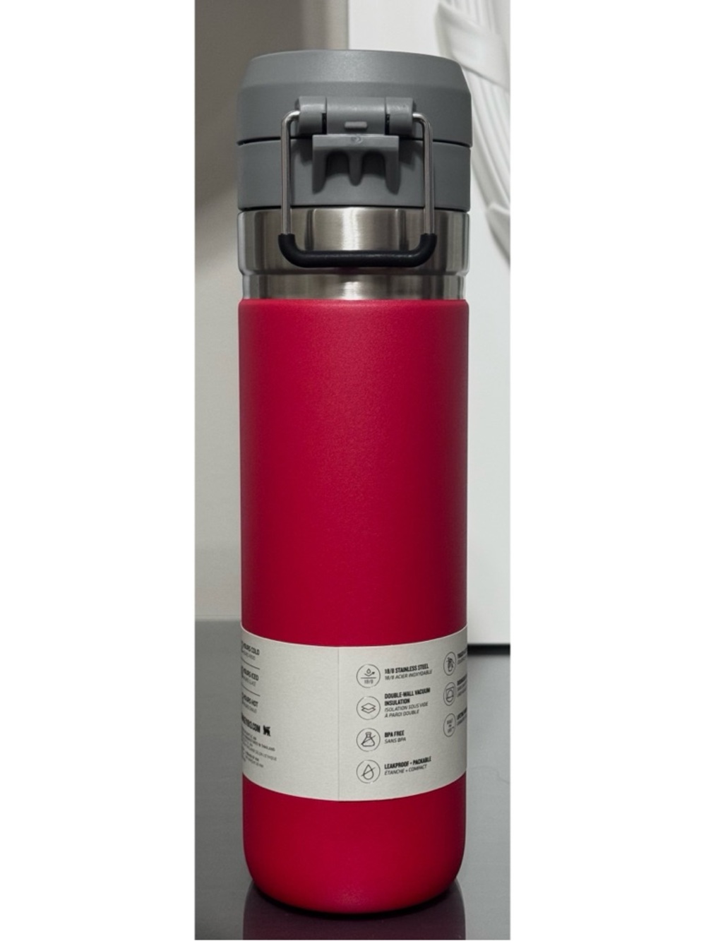 STANLEY The Quick Flip Go 24oz Water‎ Bottle, CHILI RED - Picture 2 of 8